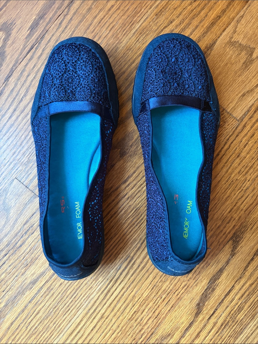 Skechers Navy Blue Women's Slip-On Memory Foam Flats